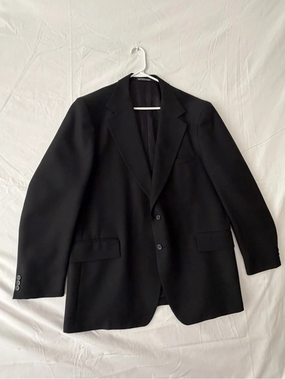 Beallpark Imperial Mens Black Blazer Jacket 2-Button Notch Lapel (A661)